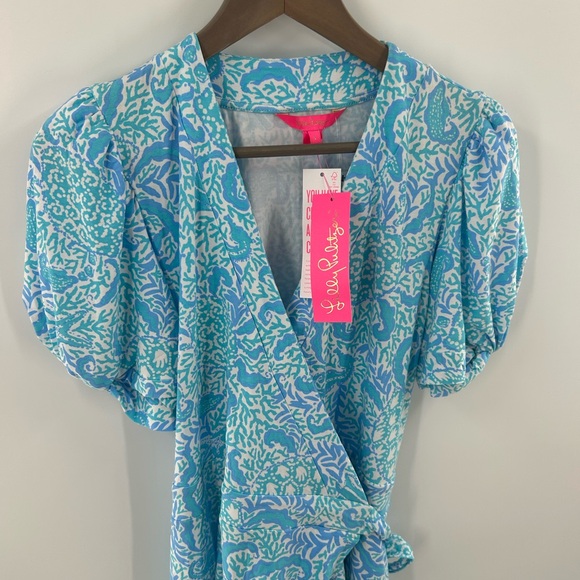 Lilly Pulitzer Blue and White Romper Dress - Picture 4 of 7